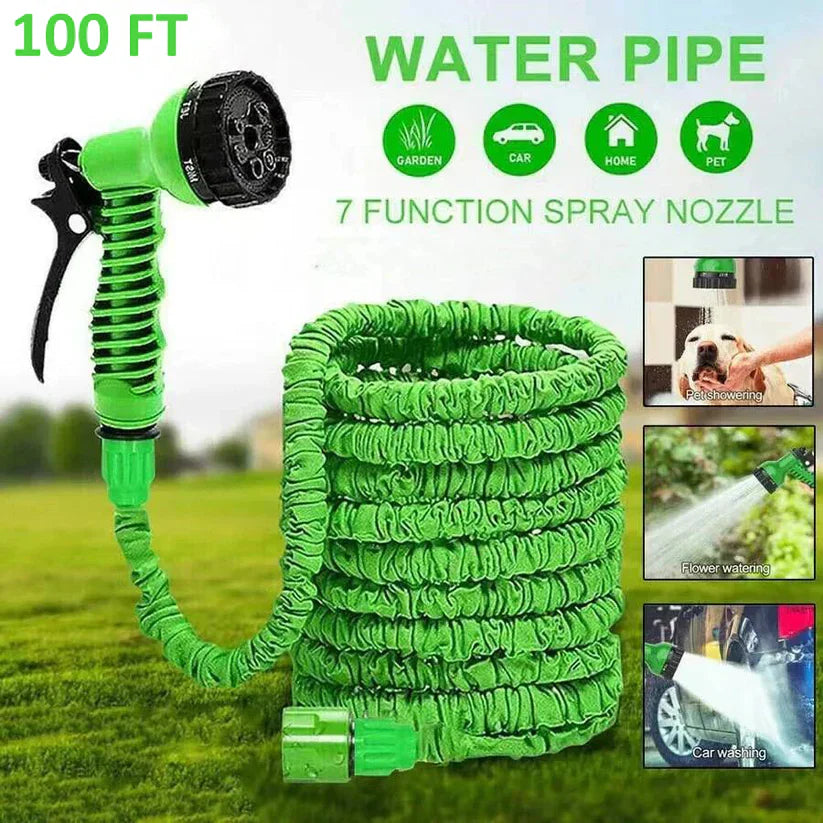 Magic Hose Water Spray Pipe – 100Ft | Flexible, Expandable& Durable